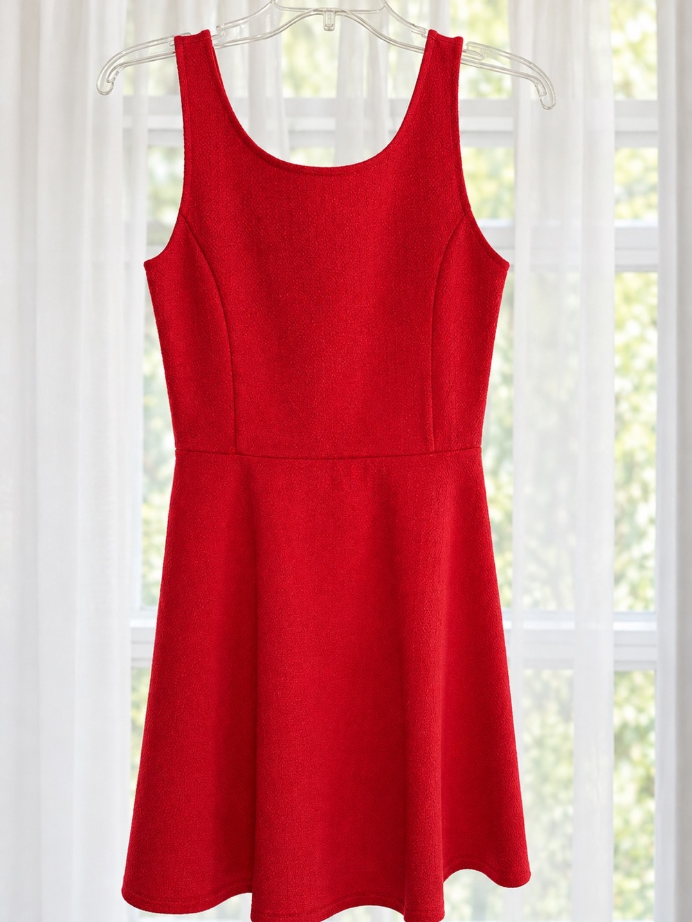 H&M Coral Sleeveless Fit & Flare Dress